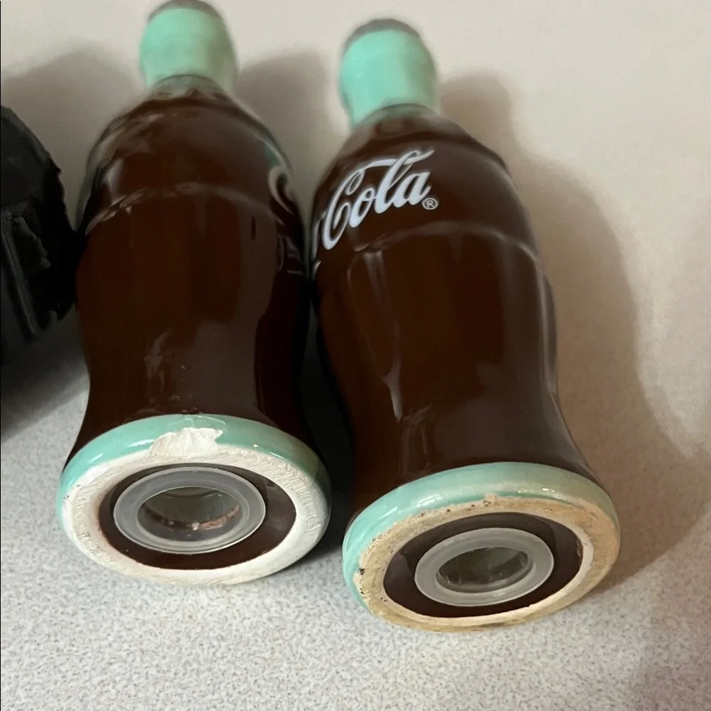 Coca Cola Mint and Brown salt and pepper Bottle Shakers